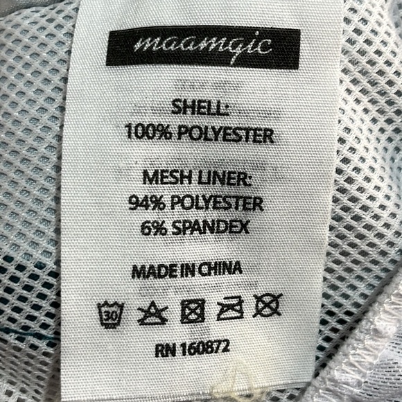 NWT Maamgic ChinoWave Floral Print Mens Swim Trunks Size Medium Green Gold Beach - Picture 11 of 16